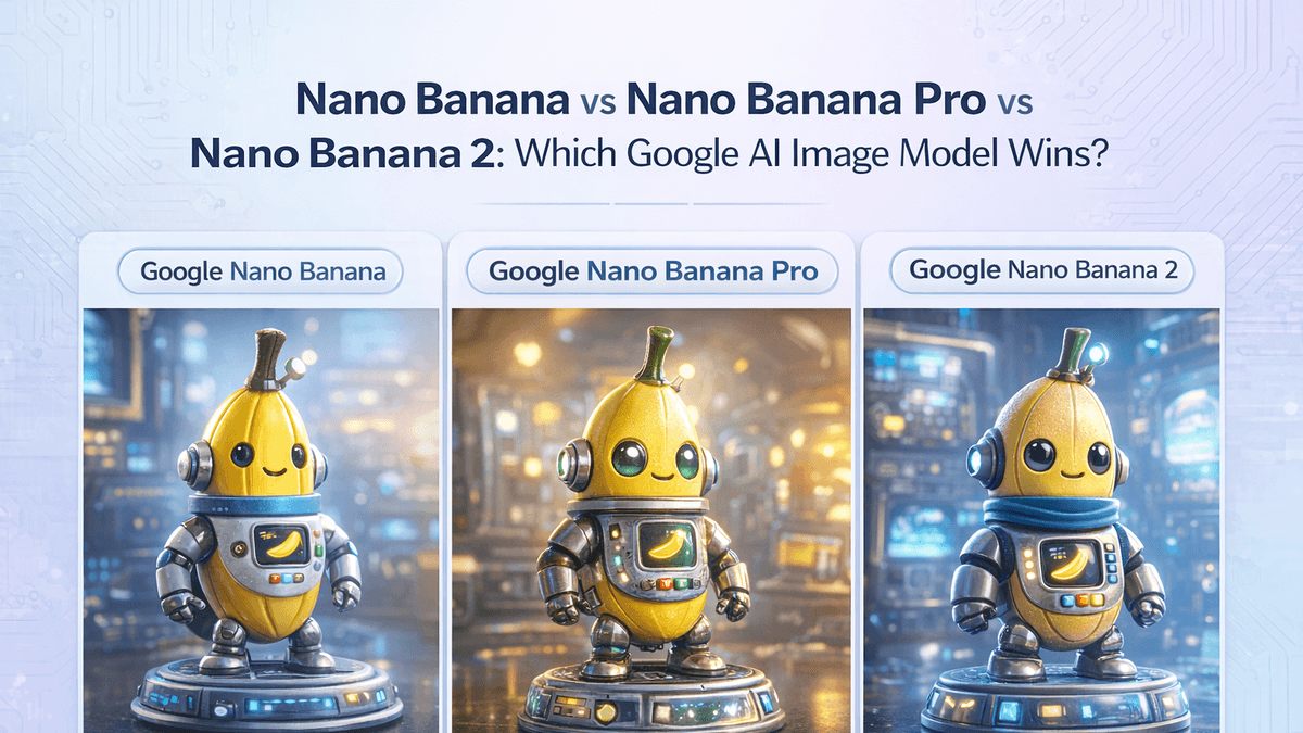 Nano Banana vs Nano Banana Pro vs Nano Banana 2: Which Google AI Image Model Wins?